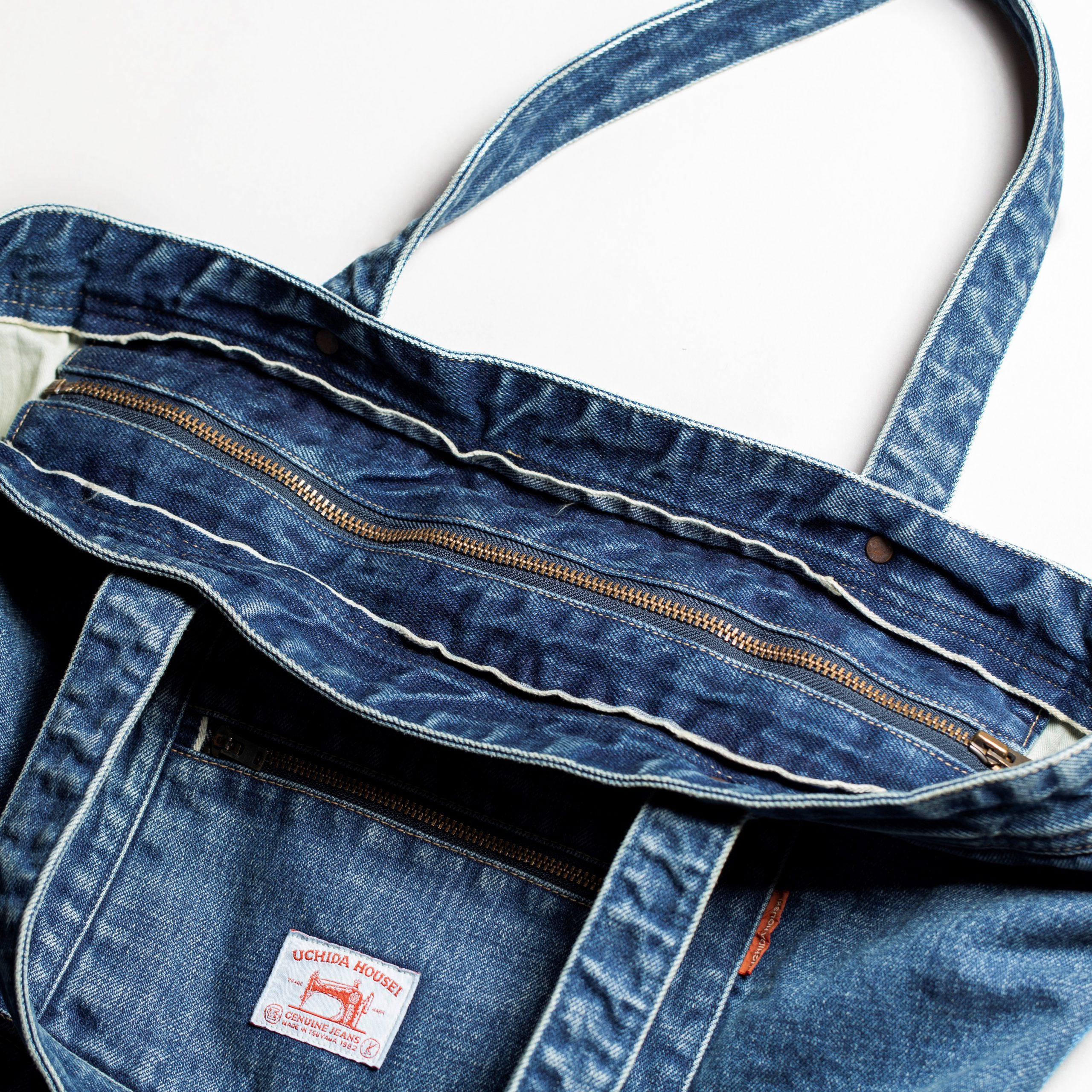SELVEDGE DENIM CARRY-ON TOTE  BAG USED【セルヴィッジ デニム キャリーオン トートバッグ USED】